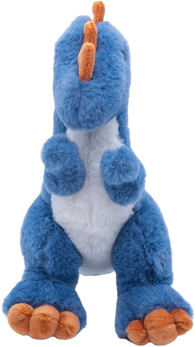 Cute since 1999 - Dinosauruspark - Dinosaurus speelgoed - Blauwe zitten dino- Baby knuffel - 27cm