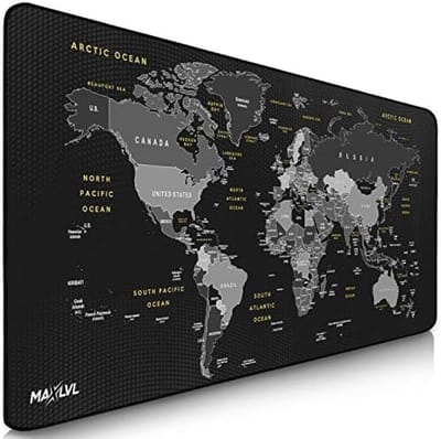 PromoHome XXL Gaming Muismat - 90x40 cm Extra Groot Formaat - Hoge Precisie Oppervlak - Antislip Rubberen Basis - Zwarte Bureauonderlegger voor Gamers en Kantoor