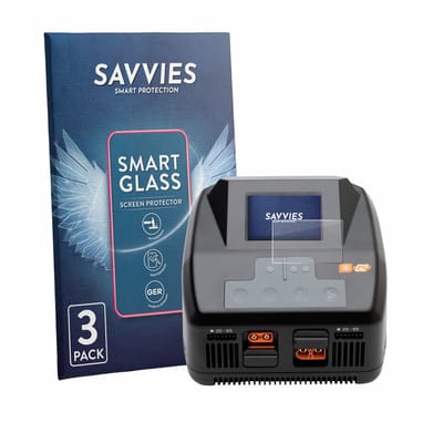 3 Stuks Savvies Screenprotector - geschikt voor Spektrum Smart Charger S2200 G2 - beschermfolie glas transparant