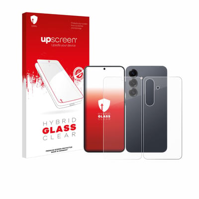 upscreen - Screenprotector voor Samsung Galaxy S25 (Voor+Achter) - Folie Beschermfolie Beschermglas transparant