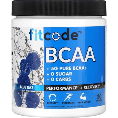 fitcode, BCAA, Saveur Framboise Bleue, 8,5 oz (240g)