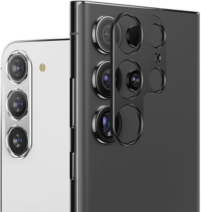 Camera lens Protector 1x Geschikt voor: Samsung Galaxy S25 Ultra - screen protector - glas - bescherm je camera - beschermglas - Zwart