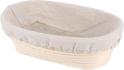 Gaarmand Brood - Deegmand Rotan - Zuurdesem Bakken - Handgevlochten Structuur - 23x23x8 cm - Beige
