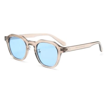 Gepolariseerde Retro zonnebrillen - Bruin met Blauw - Zomer Bril - Festival - Zonnebril heren - Zonnebril -