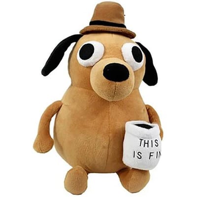 25cm Dit Is Fijn Meme Koffie Hond Pluche Speelgoed Zacht Gevuld Poppetje Gevulde Pluche Dieren Verjaardag Kerstcadeau 25cm bruin