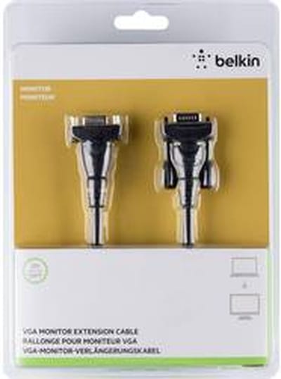 Belkin F2N025BT3M VGA kabel 3 m VGA (D-Sub) Zwart