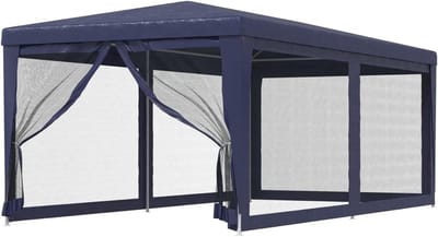 Feesttent - Partytent Gazebo - Buitenfeesten Organiseren - Zes Horizontale Panelen - 3 x 6 m - Blauw