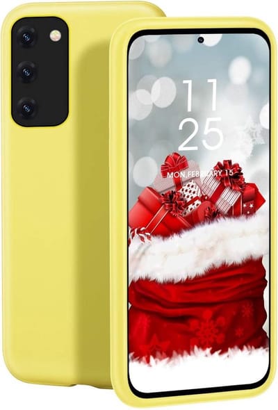 HB Hoesje Geschikt voor Samsung Galaxy S20 - Siliconen Back Cover - Geel