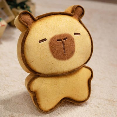 Brood Capybara Knuffel Cartoon Zacht Koekje Capibara Zachte Gevulde Pop Decor Verjaardagscadeau 30cm lichtbruine kleur