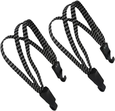 Snelbinders Fiets - Elastische Fietsriem - 2 Stuks Heavy-Duty Bungee-Koorden Met Dubbele Haken - Platte Bungee-Fietsenslot - Bagagekoord - Elastische Koorden Voor Fietsen - Motorfietsen