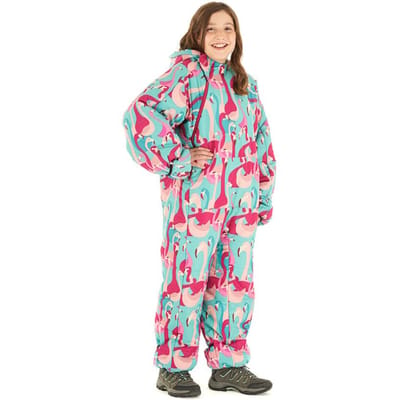 Selk’bag Draagbare Slaapzak voor Kinderen - Kampeerbenodigdheden - Kampeeruitrusting - 100% Gerecycled - 1 Isolatielaag - Flamingo - L