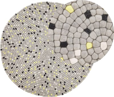 PENEK - Laagpolig vloerkleed - Lichtgrijs - 140 cm - Wol