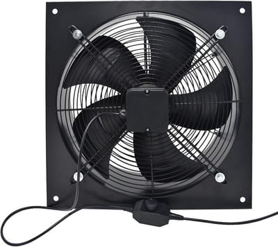 Industriële Afzuigventilator 250mm (10 inch) met Snelheidsregelaar - Krachtige Afvoerlucht Ventilator