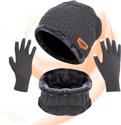 Livano Nekwarmer - Heren - Dames - Fleece - Motor - Bandana - Masker - Colsjaal - Winter - Sjaal - Gewatteerd - Set - Grijs