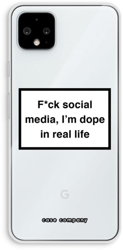 Case Company® - Hoesje geschikt voor Google Pixel 4 XL hoesje - I'm dope - Soft Cover Telefoonhoesje - Bescherming aan alle Kanten en Schermrand
