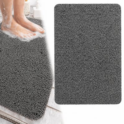 GLODI GOODS® Antislip badmat douchemat 40x60 cm - voor in de douche of bad – antislipmat waterdoorlatend – DONKERGRIJS
