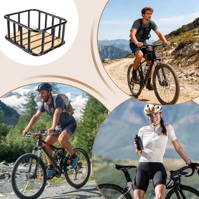 Fietsmand Achter - Bagagemand - Boodschappen Vervoeren - Met Regenhoes - 20 kg Draaglast - Zwart