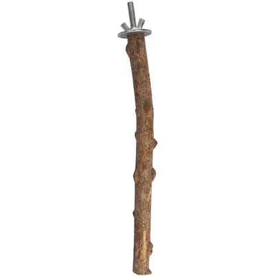 Support Perroquet en Bois Naturel Support Perchoir à Griffer Jouet à Mâcher pour Oiseau à Suspendre Cage(1.5~2.5*25cm) brown