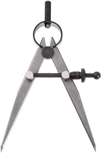 Dailygoods- Veerscheidingstang 4 Inch - Koolstofstaal - Nauwkeurige Markering - Slijtvast - Gehard - Handig voor Geometrisch Tekenen - Meetgereedschap