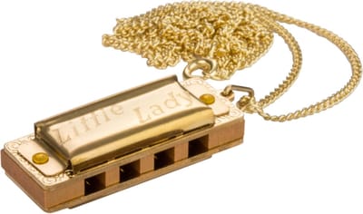 Hohner Little Lady C - Goud verguld met ketting - Nekhanger - bespeelbaar