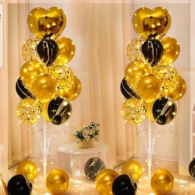 Set van 2 Ballonstandaards van 1,3 meter - Herbruikbare Ballonhouder met LED Verlichting voor Bruiloften, Feesten en Verjaardagen, Ideaal voor Party Decoratie