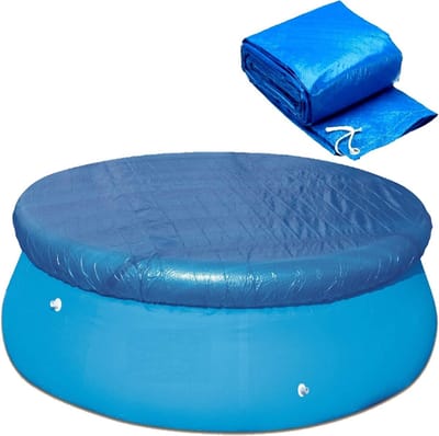 Dailygoods- Afdekzeil Waterdicht - Rond Afdekzeil - Polyethyleen - Diameter 183 cm - Stofdicht - Duurzaam en Herbruikbaar - Zwembadhoes