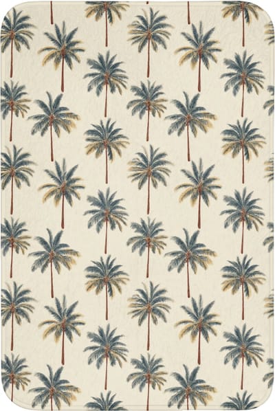 Badmat 60x90 cm - Antislip - Palmbomen - Tropisch - Groen - Badmatten voor badkamer - Badkamermat - Douchemat - Badkamer mat