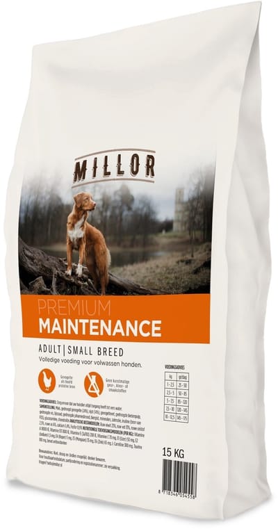 Hondenbrokken Millor - Gevogelte voor Kleine Rassen - 15 kg, Zonder Kunstmatige Toevoegingen