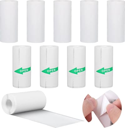 10 thermorollen voor mini-printers en zelfklevende stickers, ideaal voor creatief knutselen en foto's afdrukken