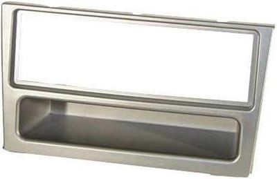 2-DIN frame met bakje Opel Renault grijs zilver