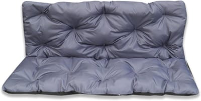 Zitkussen met rugpaneel - Buiten kussen - Tuinieren comfortabel - UV-bestendige stof - 100 x 60 cm - Grijs