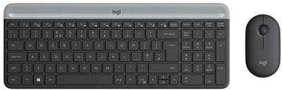 Logitech MK470 Slim Combo - Toetsenbord- en Muisset - QWERTY ES - Draadloos - Grafiet