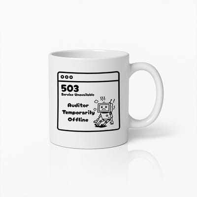 330ml '503 Service Unavailable' Koffiemok – Leuke Robot Ontwerp voor Tech Liefhebbers