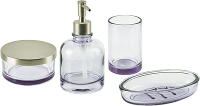 TELMA - Badkamerset - Paars - Glas