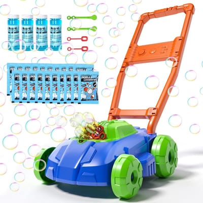 Dailygoods- Zeepbellenmachine Unieke Gazonmaaier - Outdoor Speelgoed - Kinderspeelgoed - Motoriek/Coördinatie - Geluiden - Veilig/Robust - Bellenblaasmachine