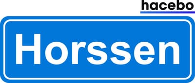 Hacebo - Plaatsnaam Sticker - 29x10 CM - Horssen sticker - Verkeersborden sticker - grappige cadeaus - Horssen