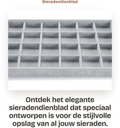 Dailygoods- Sieradendienblad Stapelbaar - Sieradenopberger met Ritsen - Organizer - Sieradendisplay - 24 Vakken - Hoogwaardig Houtcomposietmateriaal