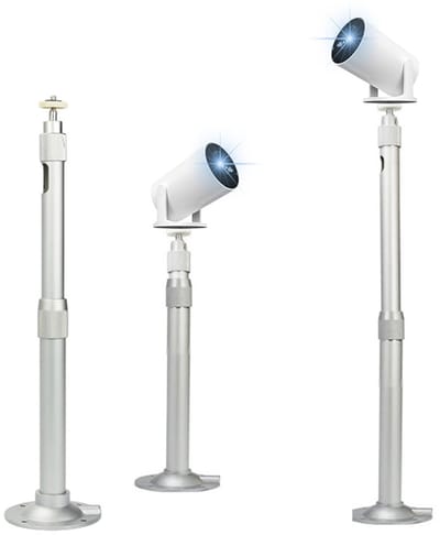 Minolux® Universele Beamer Stand – Verstelbaar in hoogte – Aluminium – Draagbaar plafond/muur statief voor mini beamers, laptops & projectoren – Voor thuisbioscoop, kantoor en gaming