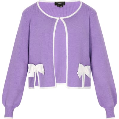 Faina Vest Dames Lavendel wit