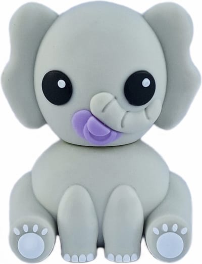 Ulticool Olifant USB Stick 8 GB – Origineel idee voor babyshower gender reveal kraam vrouwen vriendin of olifant liefhebbers – grijs