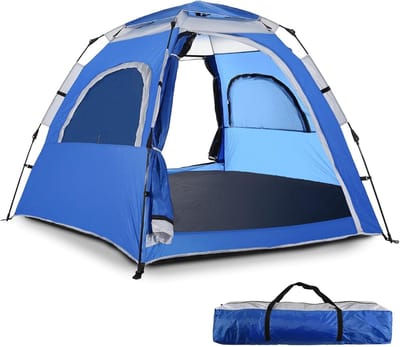 Pop-up Tent - Kampeertent Schuilplaats - Buiten Kamperen - Automatisch Dubbellaags - 4-5 Personen - Groen