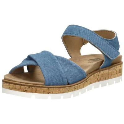 SUB55 Comfort Collection Mia 01 Sandalen Plat - Licht blauw - Maat 38