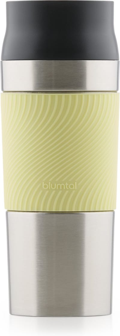 Blumtal Thermosbeker Classic - Lekvrij, BPA-Vrij en Vaatwasserbestendig - Hoge Kwaliteit Thermosfles met Quick-Press Sluiting - Travel Mug 350 ml - New Yellow - Geel