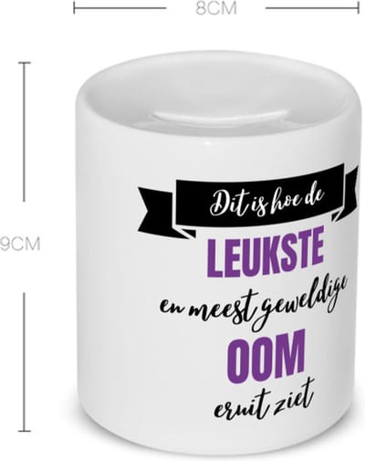 Akyol - meest geweldige oom Spaarpot - Oom - beste oom - verjaardagscadeau - cadeau voor oom - kado - gift - 350 ML inhoud