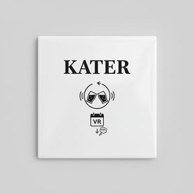 “Kater” Tegel – Grappige Kater Iconen – Bar- & Keukendecoratie – Keramische Tegel 15 × 15 cm