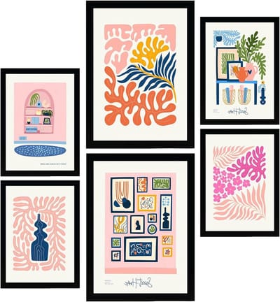 Poster Set - Wanddecoratie Prints - Interieur Opfrissen - Minimalistisch Pastel Design - A3 en A4 - Pastel