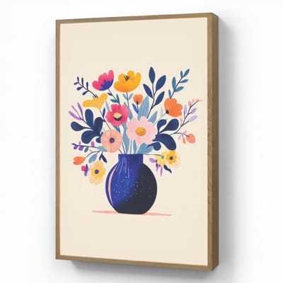 Wandlamp 60x90 cm - Oplaadbaar - Vaas - Bloemen - Boeket - Wandlampen binnen woonkamer - Slaapkamer lamp - Decoratieve nachtlamp - Vloerlamp draadloos