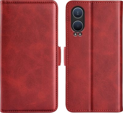 MobyDefend Hoesje - Geschikt voor OnePlus Nord CE 4 Lite - Luxe Wallet Book Case (Sluiting Zijkant) - Rood