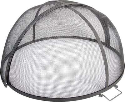 Esschert Design - Inklapbare Vonkenvanger voor vuurschaal - Haard accessoires - Metaal - Zwart