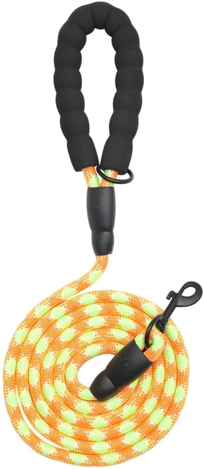 Dailygoods- Hondenriem 300 cm - Comfortabele Gevoerde Handgreep - Reflecterende Draden - Versterkt Gevlochten Design - Draaibare Metalen Clip - Veiligheid bij Avondwandelingen - Hondentuig